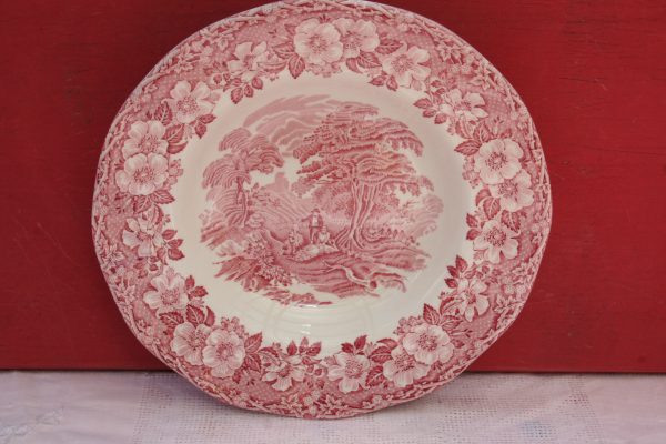 Dinerbord, Enoch wedgwood decor Woodland, rood
