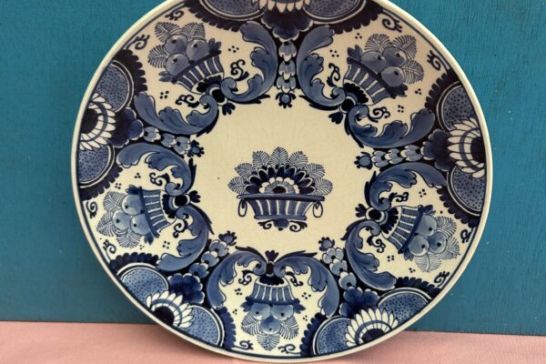 Traditioneel Delftsblauw bord Porceleyne fles, 1907