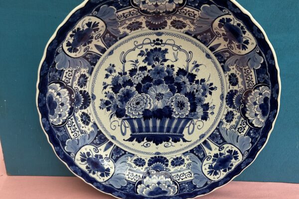 Traditioneel Delftsblauw bord Porceleyne fles 40 cm