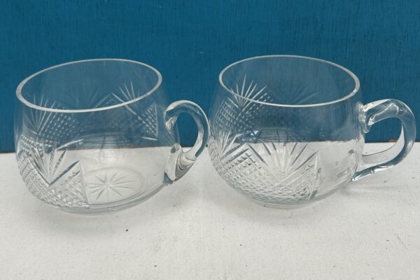 11 x Kristallen bowl kopje, bewerkt waaierkristal