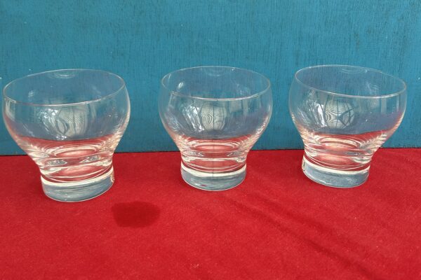 3 x klassiek glad kristallen waterglas, Royal Leerdam