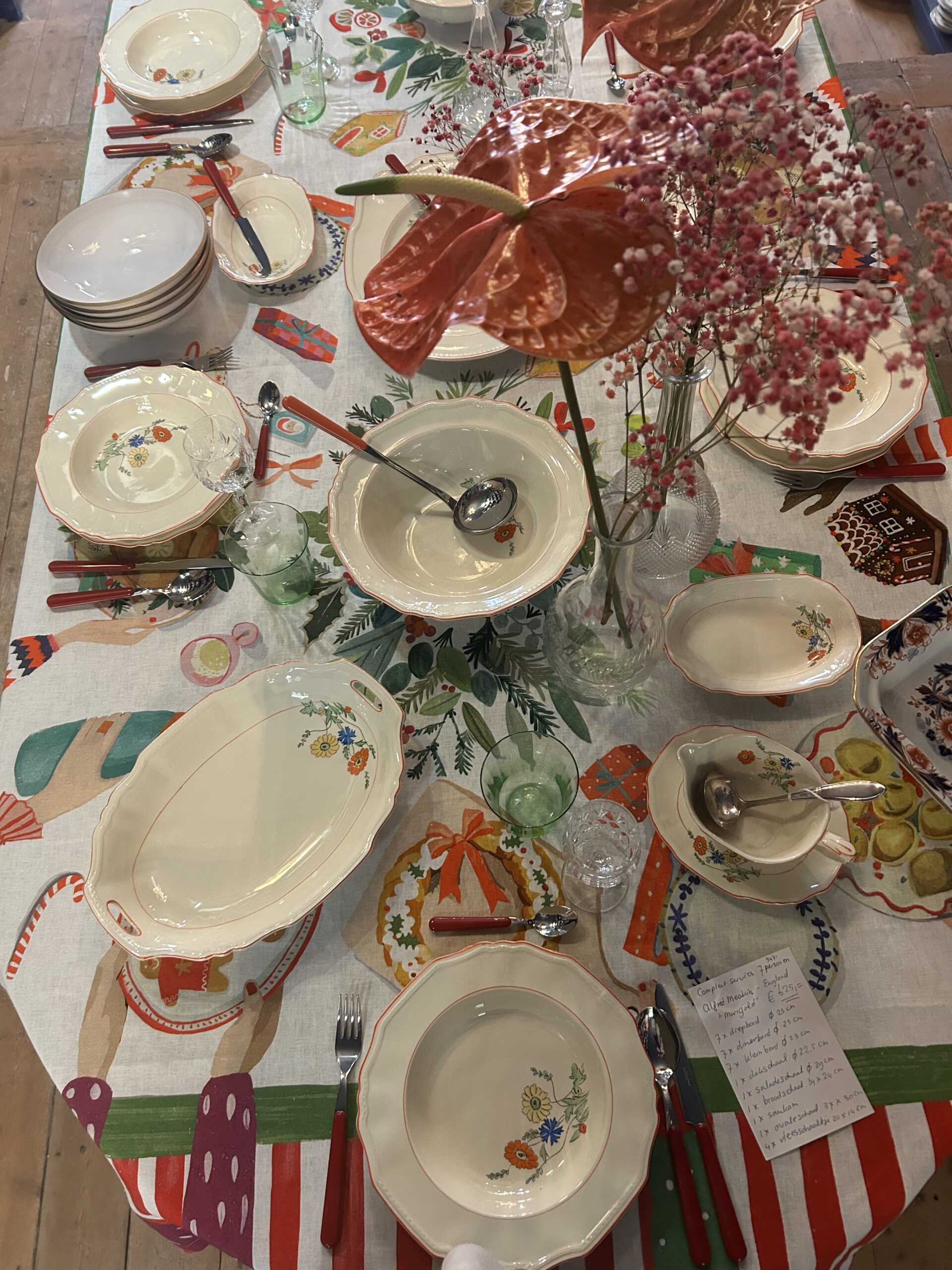 compleet servies voor 7 personen, Alfred Meakin- 'Marigold'