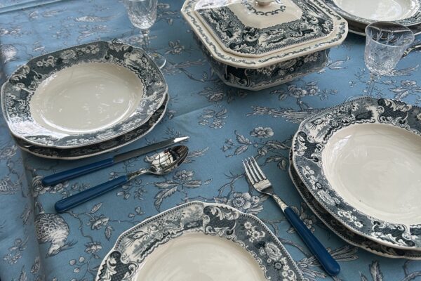 Antiek dinerservies voor 6 personen Societe Ceramique, decor Victoria