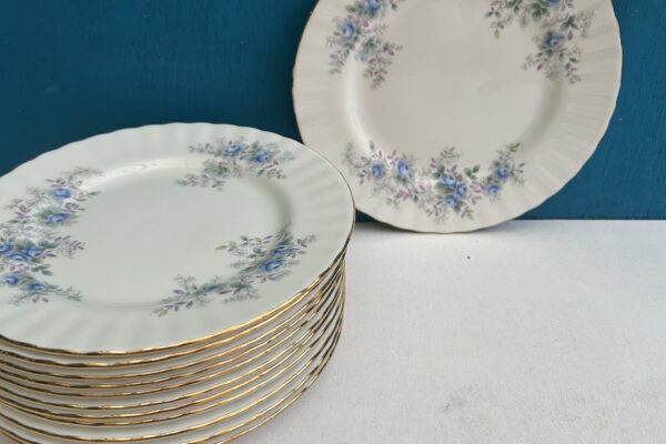 gebaksbordje Royal Albert, decor Blue Blossom