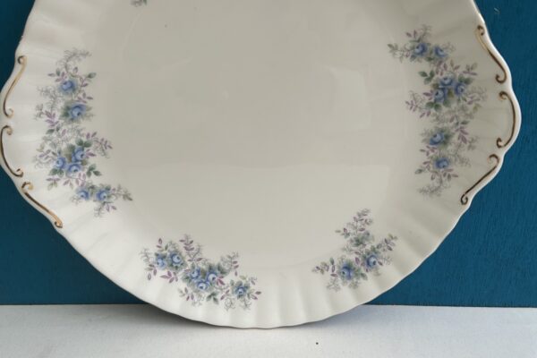 Taartbord Royal Albert, decor Blue Blossom