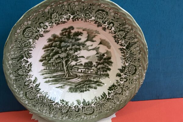 Diep bord, W. H. Grindley and Co, decor Country Style groen