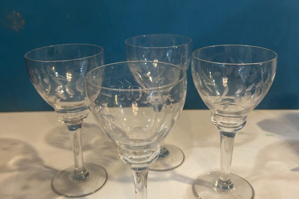 4 x ge-etst glas jaren 50