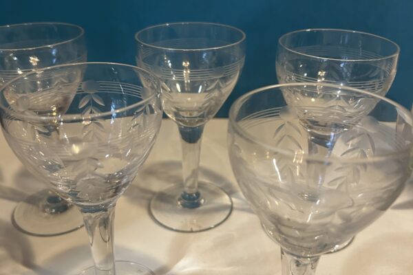 5 x ge-etst glas jaren 50