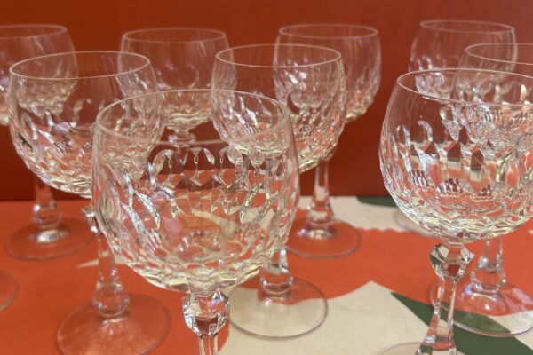 5 x kristallen wijnglas bewerkt