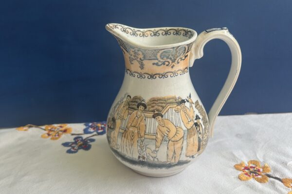 Antiek melkkannetje, decor 'Sana' Petrus Regout, ca. 1836