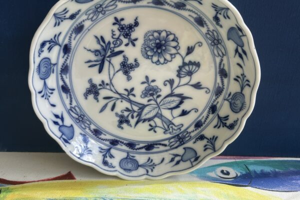 Rond diep bordje decor Zwiebelmuster van Meissen