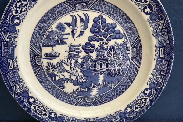 Dinerbord Woodsware, decor Willow blauw