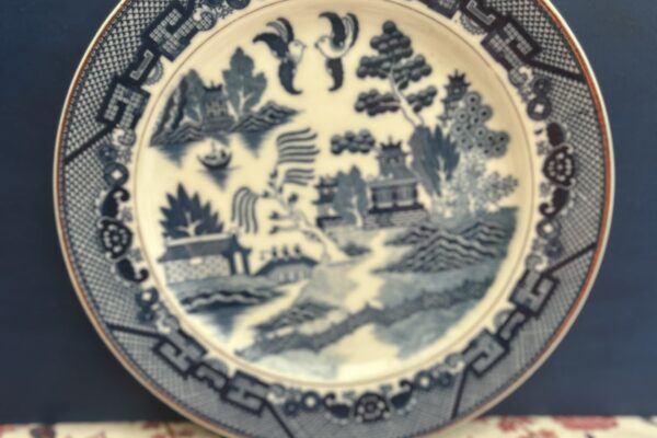 Groot bord, decor Willow zonder merk, waarschijnlijk Chinees