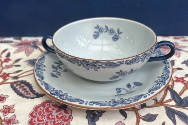 Soepkop en schotel, Rorstrand decor Ost India