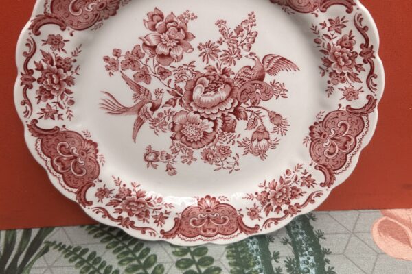 Ontbijtbord Ridgway decor Windsor, rood