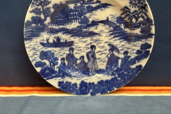 Japans bordje blauw wit