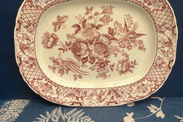 ovale schaal Mason's decor ‘Pink Stratford' rood