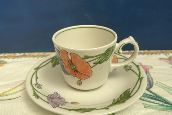 Koffiekop met schotel Villeroy en Boch, decor Amapola