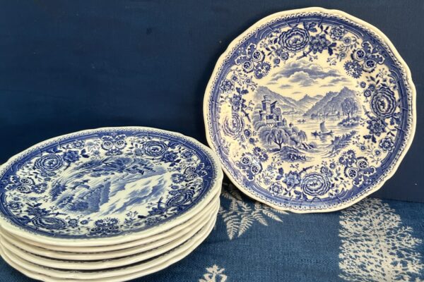 Gebaksbordje Villeroy en Boch, decor Rusticana blauw