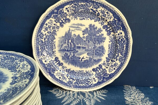 Ontbijtbord Villeroy en Boch, decor Rusticana blauw