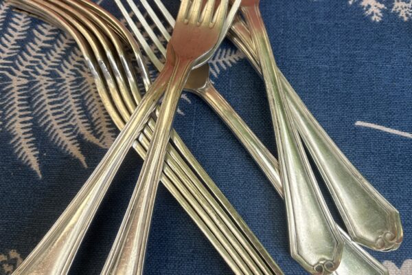 12 x Dinervork plated Wiskemann, Belgisch