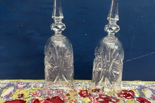 2 x kristallen glas, zonder voet Bohemia