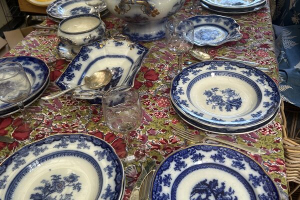 Compleet antiek dinerservies 9 personen Wedgwood, Chusan