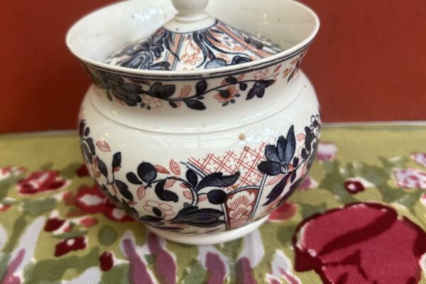 Potje met dekseltje wedgwood decor Ningpo 1860-1880