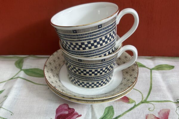 Koffiekop en schotel, wedgwood decor Samurai